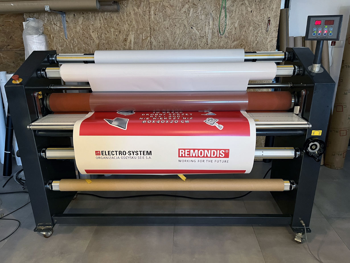 Laminator wielkoformatowy - Solvent Studio - reklama Błonie